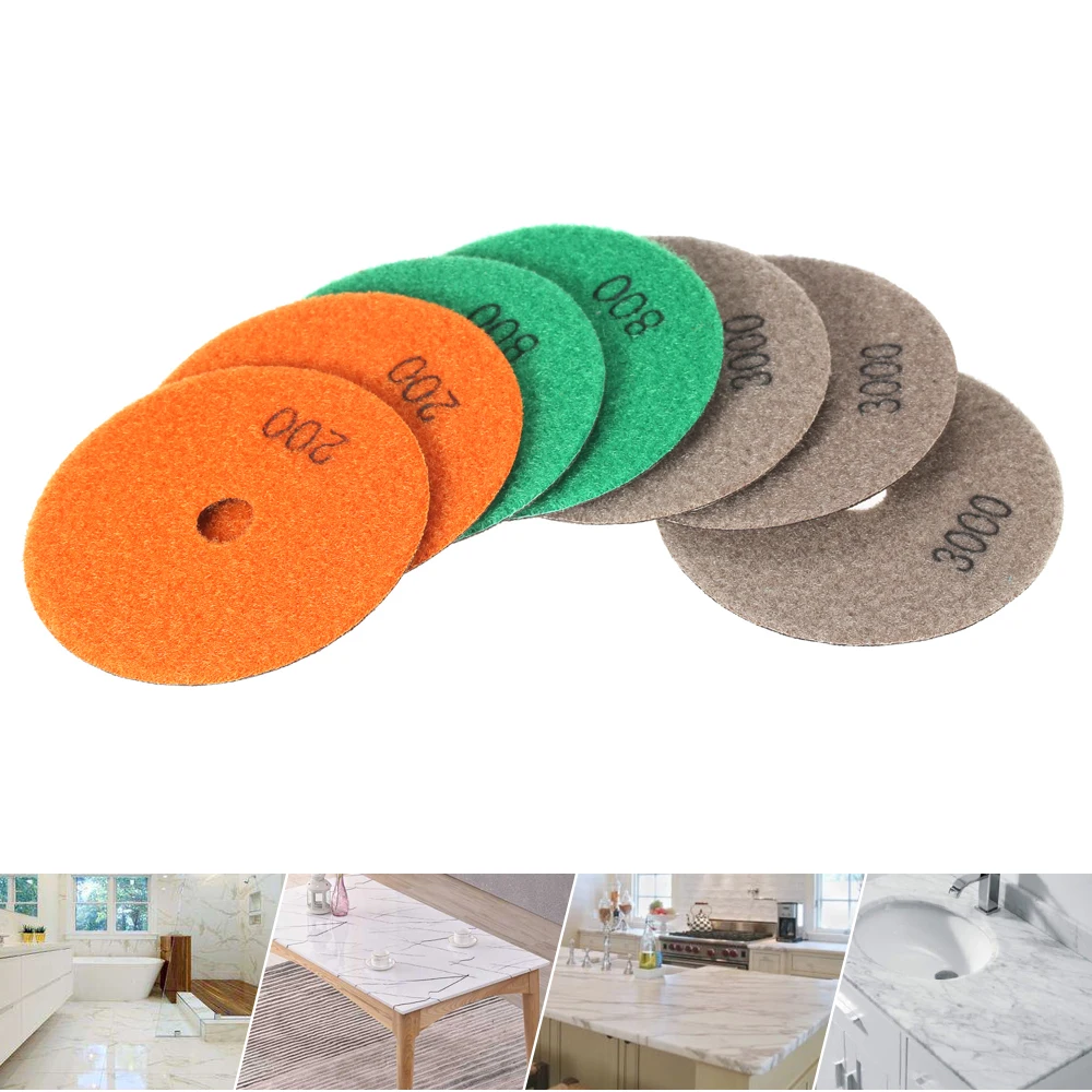 7 шт./компл. 4 &quotалмазный сухой полировки шлифования шлифовальный диск ремонт