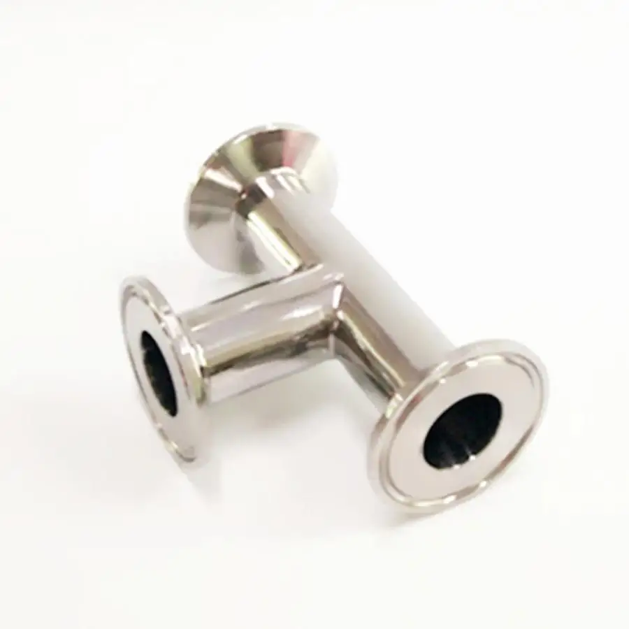 

45mm 1-3/4" Pipe OD x 2" Tri Clamp Tee 3 Way SUS 304 Stainless Steel Sanitary Fitting Homebrew Beer Wine Diary Product