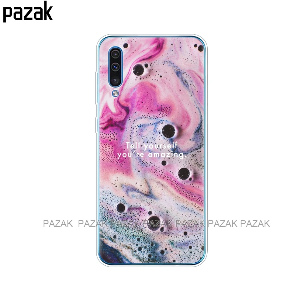 61573 Силиконовый чехол для samsung Galaxy A50, мягкая прозрачная задняя крышка для телефона, для samsung A50, A505, A505F, SM-A505F чехол, 6,4, чехол, бампер - Цвет: 61573