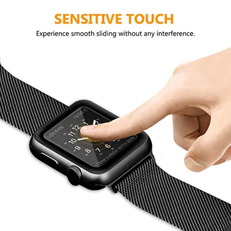3D изогнутые полный охват закаленное Стекло Защитная пленка для iwatch Apple Watch Series 1/2/3