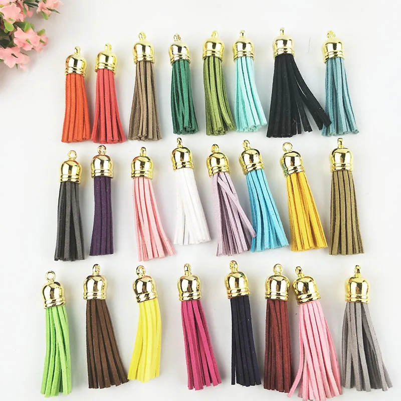 Кожаная кисточка для брелока 20 шт. 5 8 мм|Кисти бахрома| |