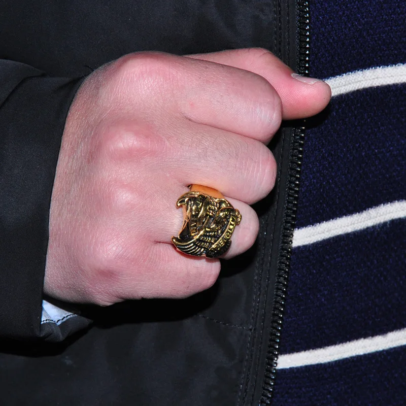 Хип хоп классический Двигатель Байкер Для мужчин кольцо Нержавеющая сталь жить