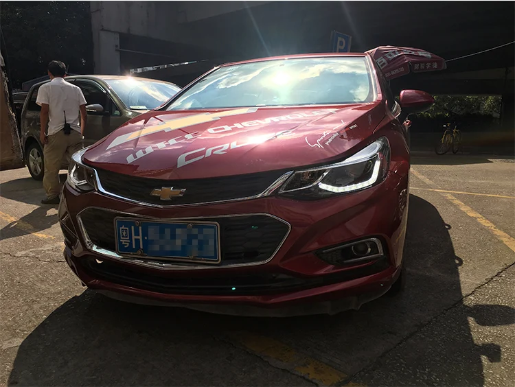 Автомобильный Стайлинг Головной фонарь для Chevrolet Cruze фары светодиодный фонарь двойной U светодиодный drl H7 hid Биксеноновые линзы ближнего света