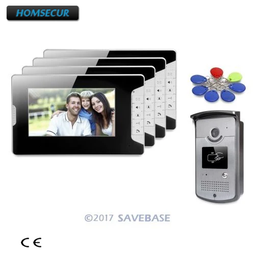 HOMSECUR 7 &quotВидео домофон безопасности с брелоками разблокировка камера для