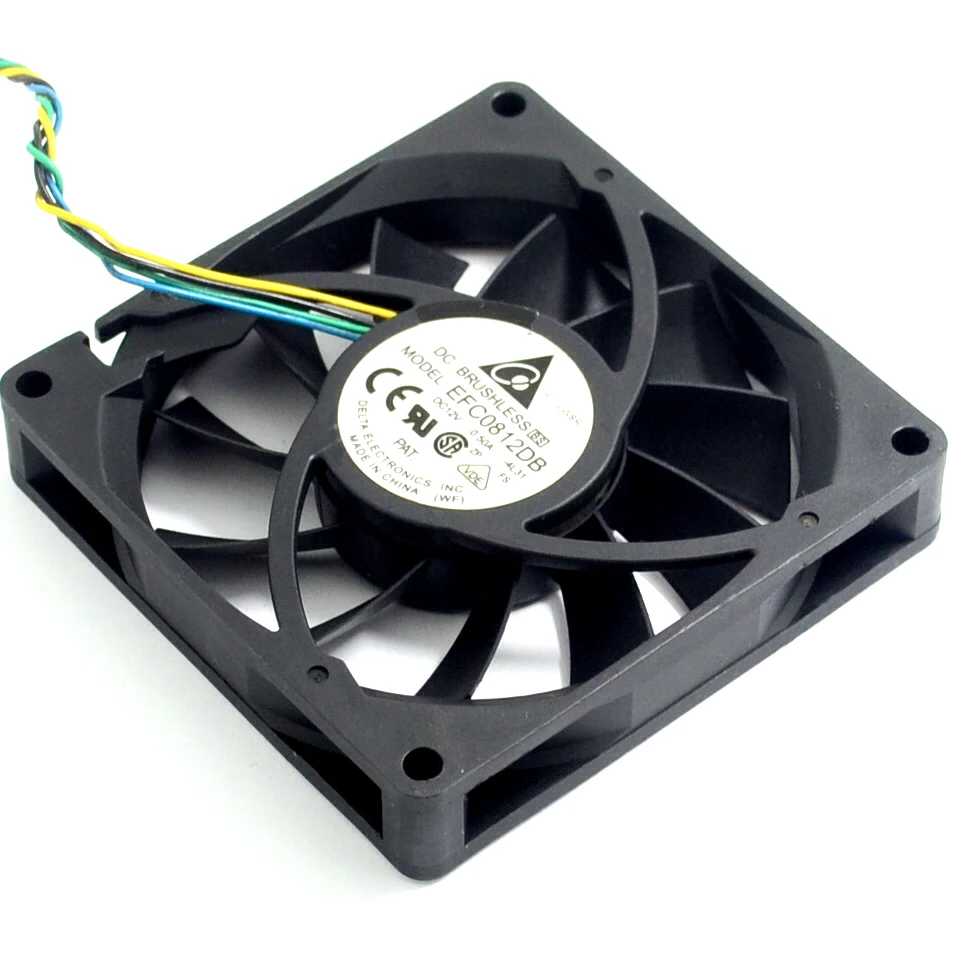 1 шт. 8 см 80 мм 8015 8*8*1,5 см 80*80*15 мм 12V 0.5A 4-провод PWM Fan EFC0812DB охлаждения Delta