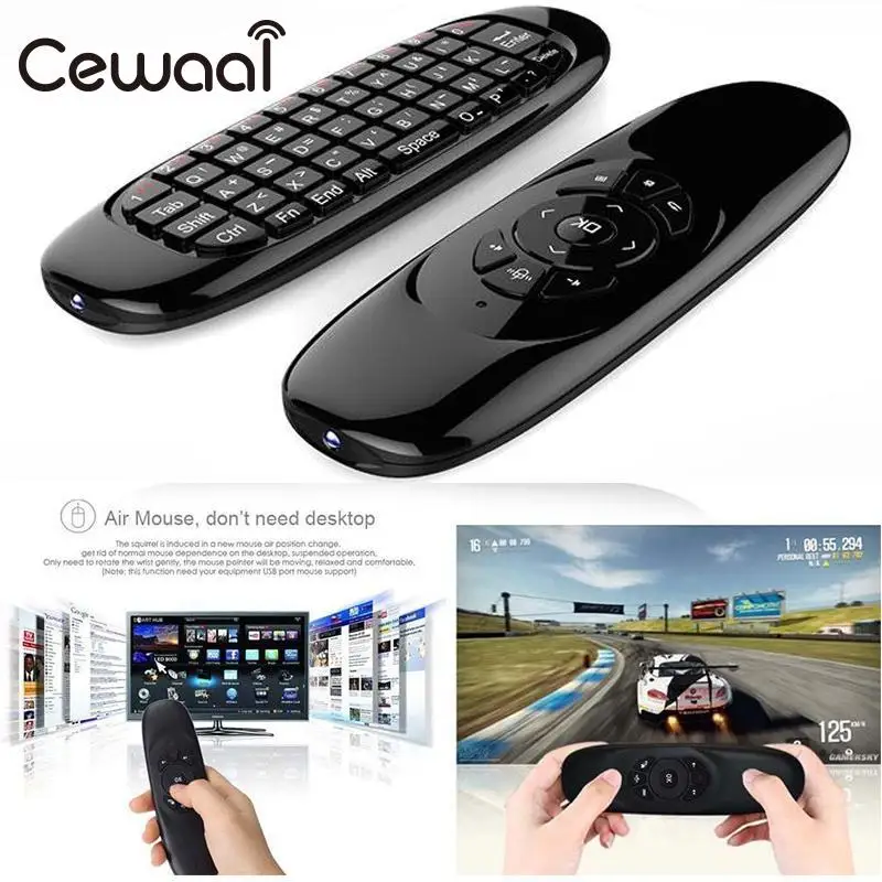 Cewaal горячая Распродажа C120-M 2 4 ГГц беспроводной гироскоп Fly Air mouse игровая