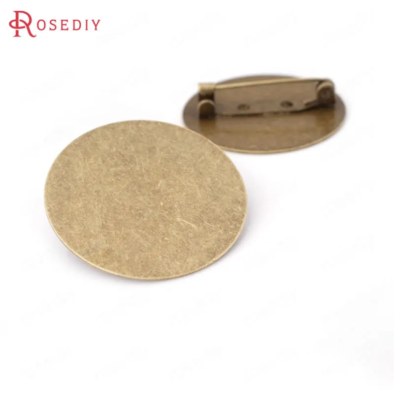 

10 шт 16 мм 20 мм 30 мм античная бронза латунь круглый плоский основа для броши шпильки Diy Ювелирная фурнитура Аксессуары Оптовая продажа