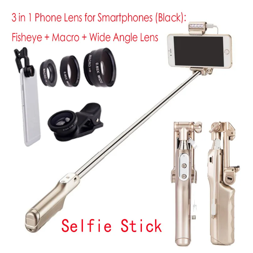 Селфи палка SKF04 с Bluetooth монопод со светодиодной подсветкой 360 градусов и задним