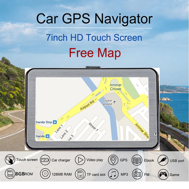 Wetowe G5 5 дюймов Автомобильный GPS навигатор FM Bluetooth AVIN реверсивная камера Россия США