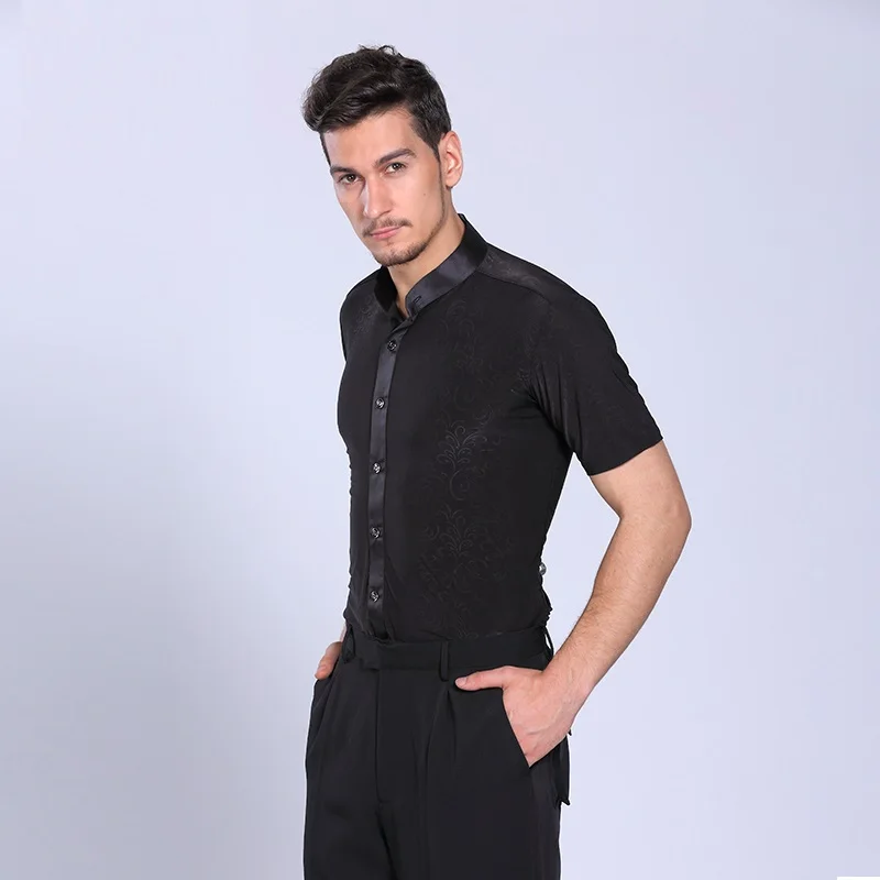 Мужская рубашка для латиноамериканских танцев топ взрослых одежда бальных |