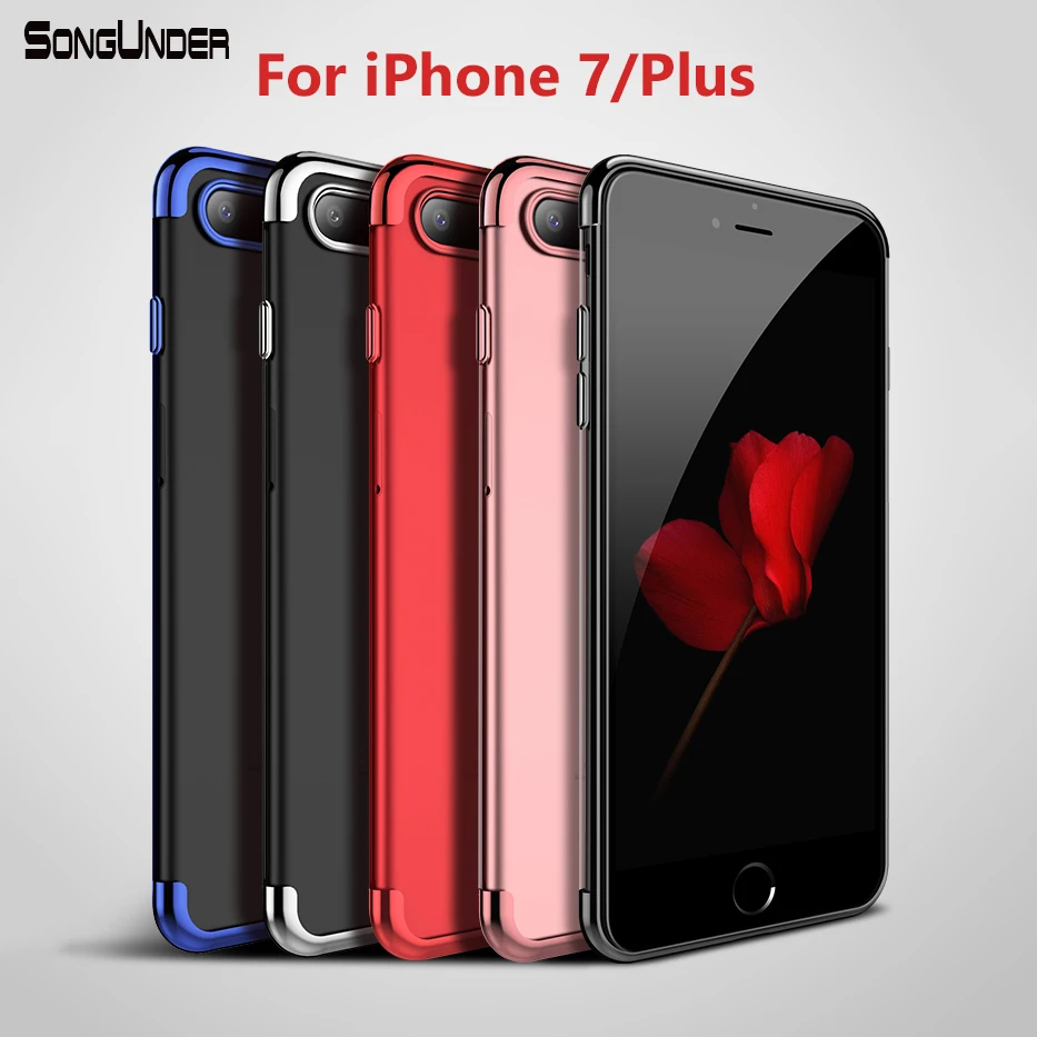 Чехол для iPhone 7 чехол с прозрачным покрытием из ТПУ Мягкая силиконовая задняя