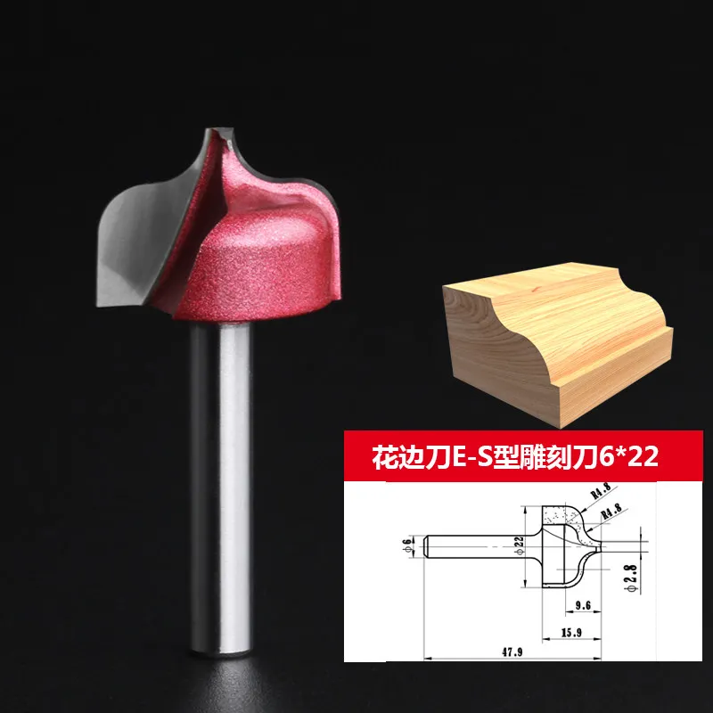 1 шт. 6*25 мм фрезы для дерева ogee 3D кружева деревообрабатывающие грудь/дверь