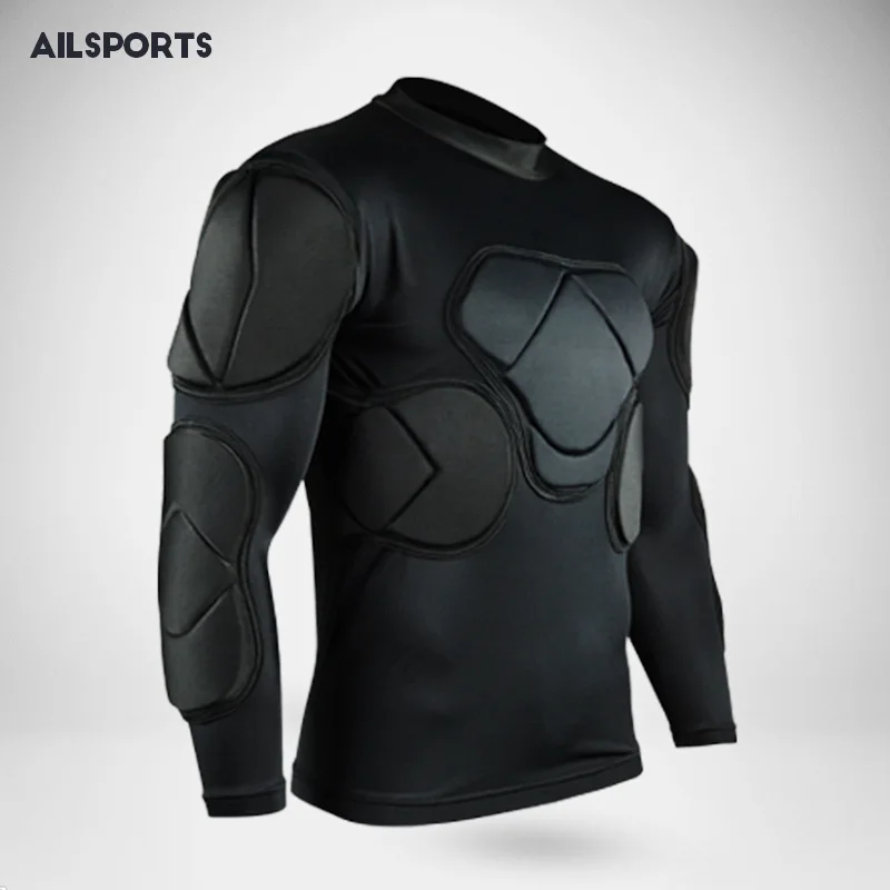 Clothes Новые мужские профессиональные черные уличные спортивные футбольные Вратарские униформы шлем с длинным рукавом Одежда Брюки легкие футбольные наборы - Цвет: Clothes