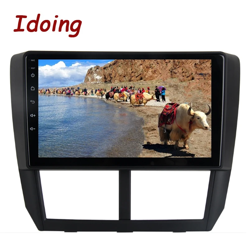 Автомагнитола Idoing 1Din 9 дюймов GPS мультимедийный плеер Android 10 для Subaru Forester 2008-2012 4 Гб
