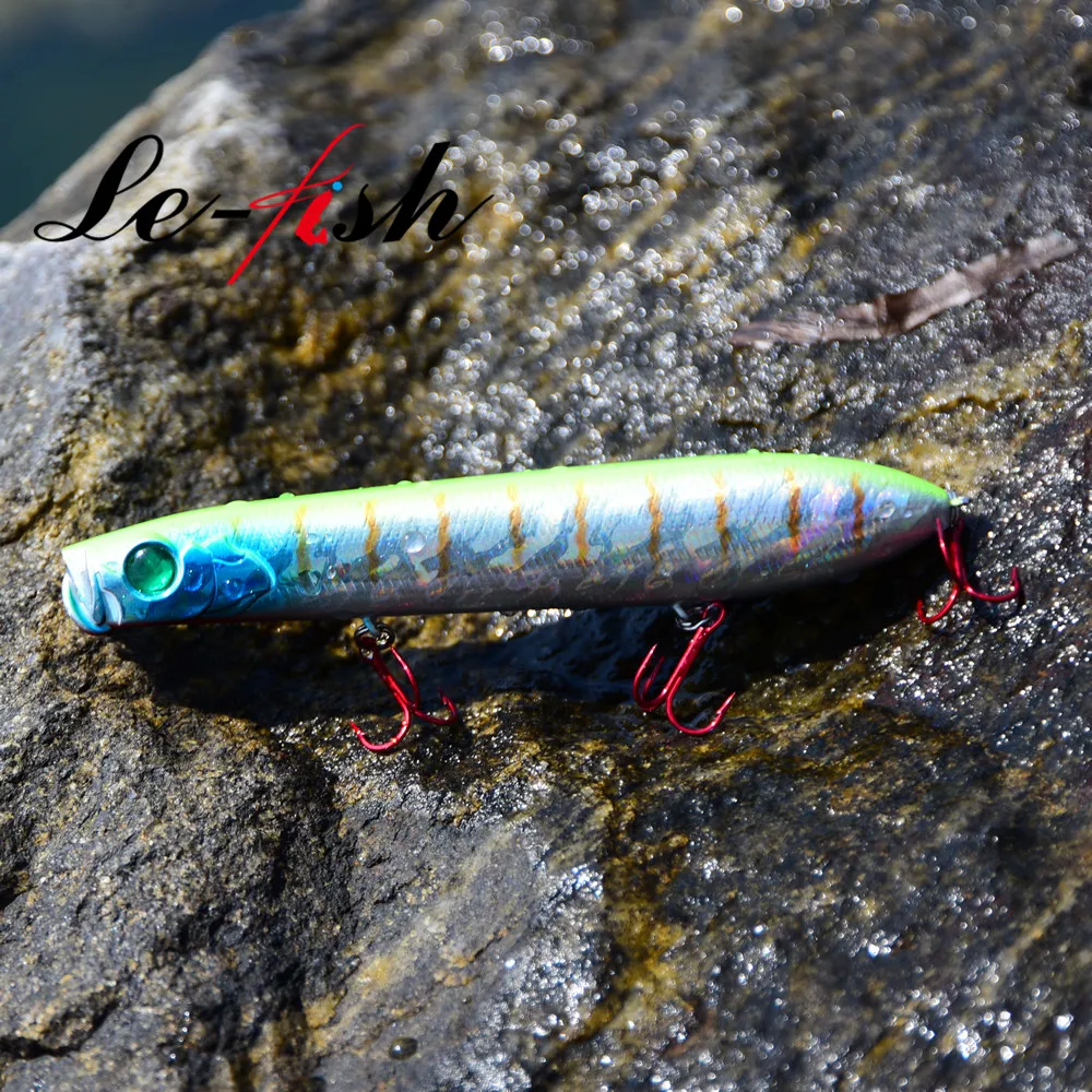 Le-Fish, 7 шт., 130 мм, 24 г, Поппер для воды, искусственный Поппер, Pesca, профессиональный плавающий карандаш, поверхность с зигзагом