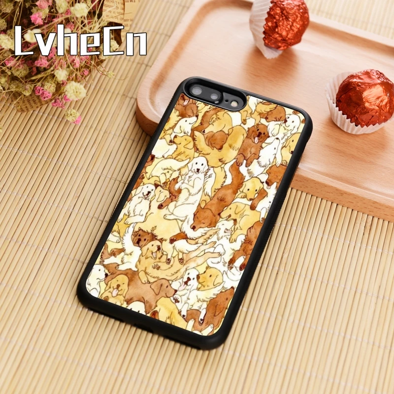 LvheCn лабрадор золотистый ретривер собака милый чехол для телефона iPhone 5 6s 7 8 plus 11 pro