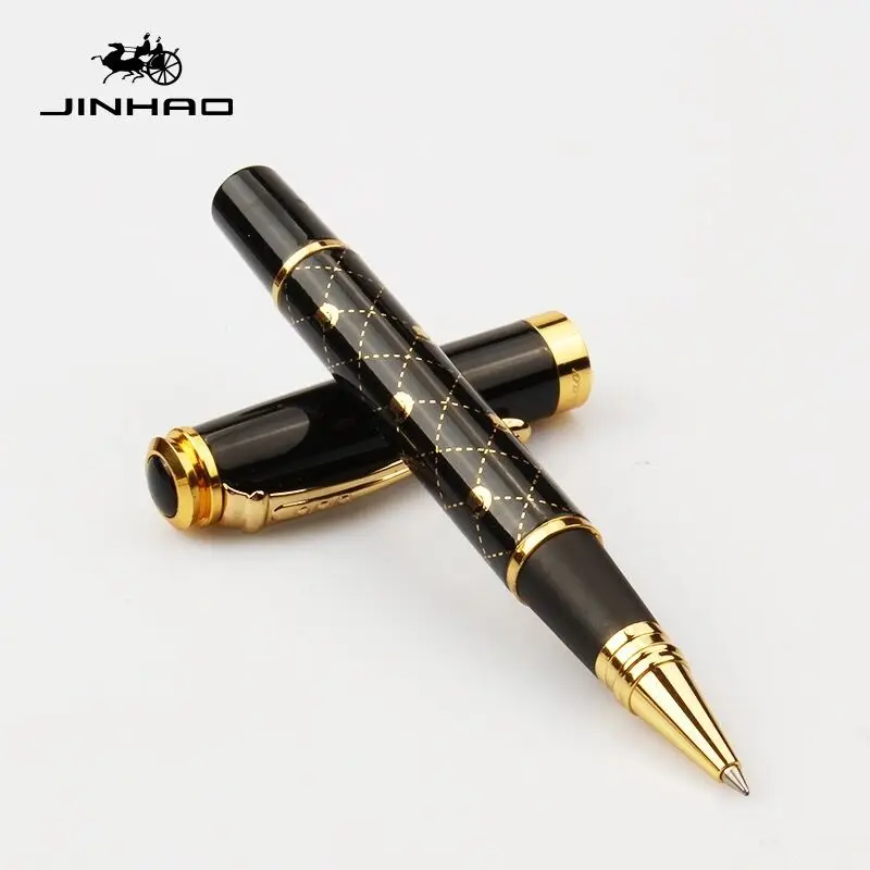 Гелевая ручка Роскошная Jinhao 500 благородная Серебряная перьевая из нержавеющей