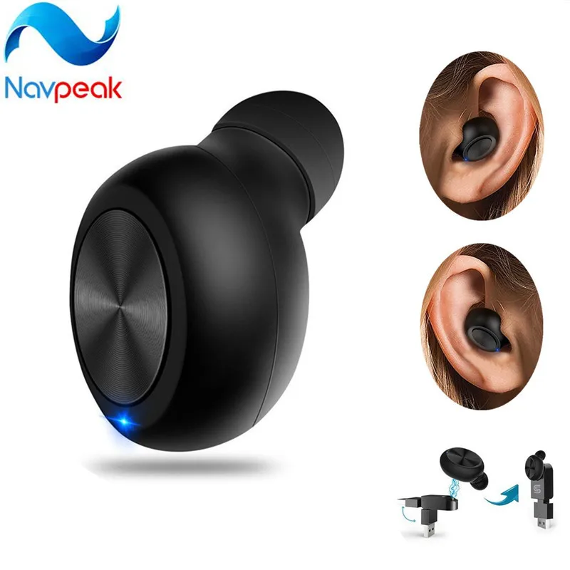 1 шт. мини невидимый Беспроводной наушники вкладыши наушник с магнитной USB