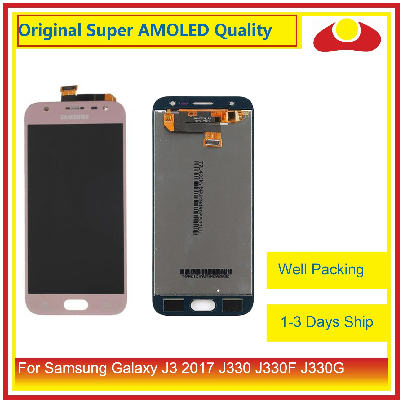 10 шт./лот Для Samsung Galaxy J3 J330 J330F J330G ЖК-дисплей с сенсорным экраном дигитайзер панель Pantalla в комплекте