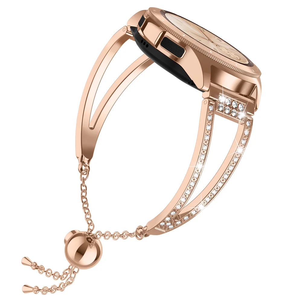 Rose Gold Часы 42 мм, ремешок для женщин, ювелирные браслеты для 20 мм, быстросъемный ремешок для samsung Galaxy Watch 42 мм/Galaxy Watch Active 40 м - Цвет ремешка: Rose Gold