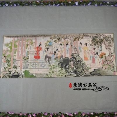 

Antique Brocade Embroidery Painting (Fangtu of Red Mansions)