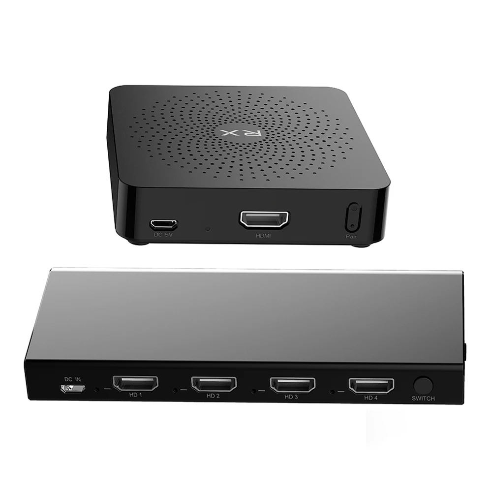 W2H Max беспроводной HDMI видео передатчик и приемник HD1080P 4 IN удлинитель до 30 м/100 футов