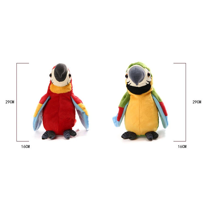 Милый говорящий попугай плюшевая игрушка для домашних животных учится говорить
