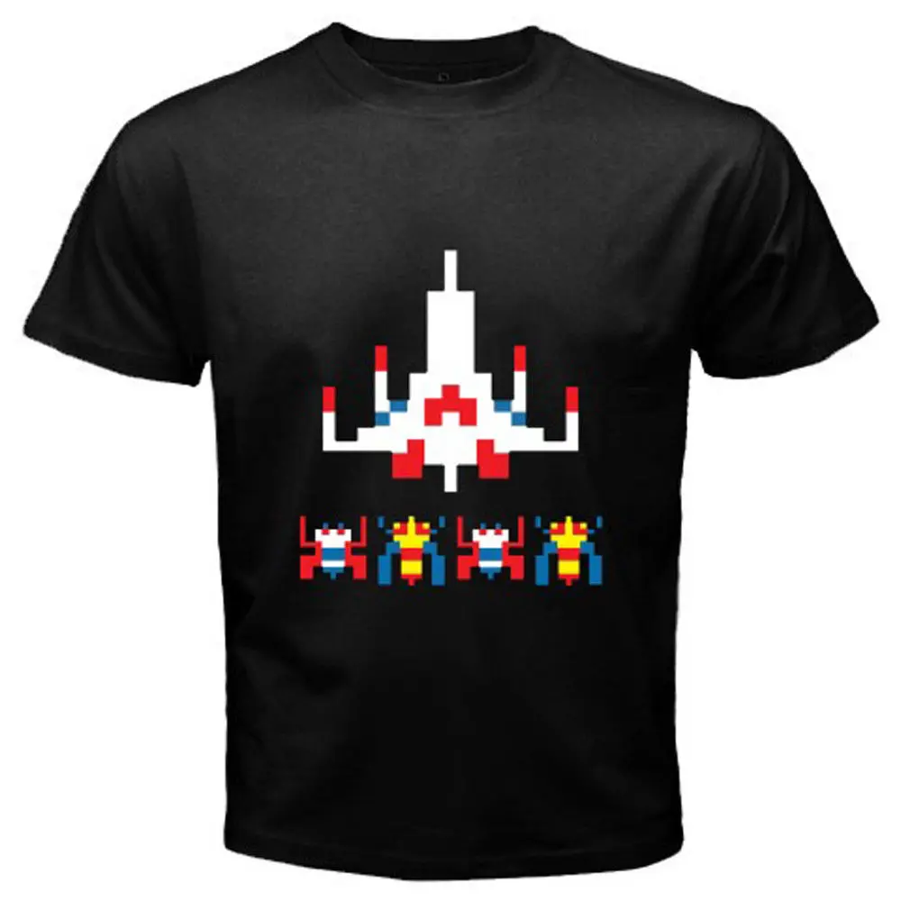 Новый GALAGA Ретро чужеродных корабль видео игры Для мужчин черный футболка Размеры
