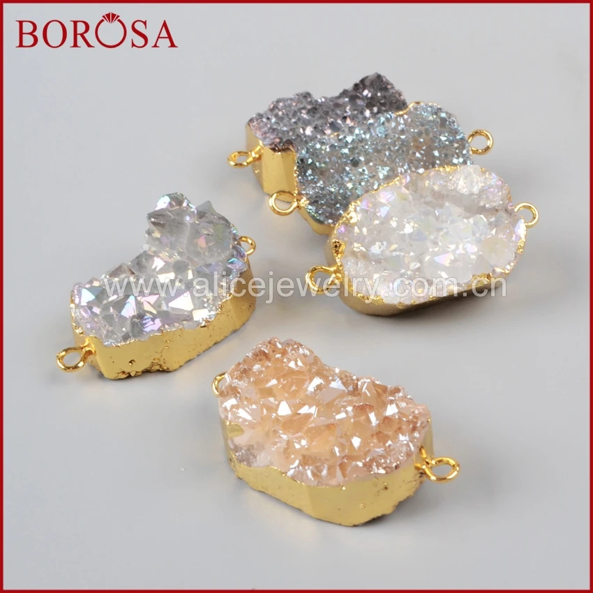 Новое поступление от BOROSA 10 шт. золотистый цвет натуральный кристалл кварц титан