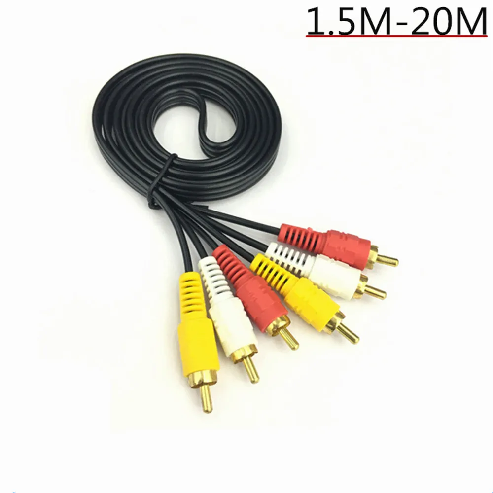 3RCA штекер на 3 RCA композитный аудио видео AV кабель 3X розничная и оптовая продажа 1 5