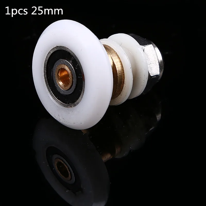 1pcs 25mm WHISM душевая дверь роликовое колесо s направляющие шкивы нержавеющая сталь, латунь душ Замена колеса ванная комната душевые роликовые приспособления колеса - Цвет: 1pcs 25mm