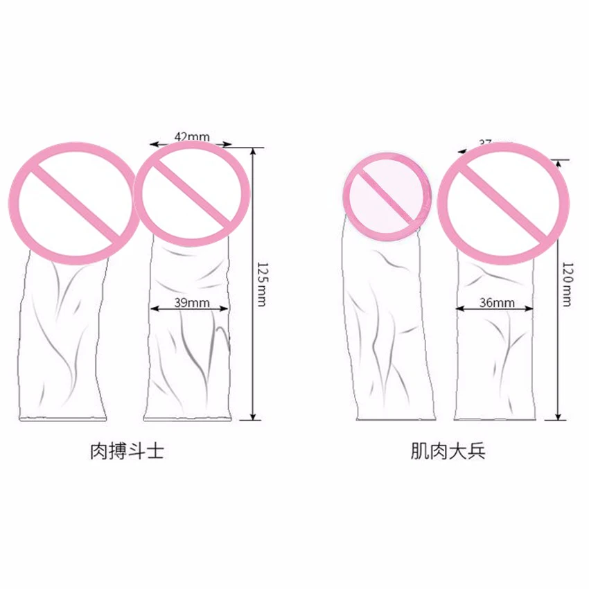 Презервативы с реалистичной кожей рукавами для увеличения пениса многоразовые