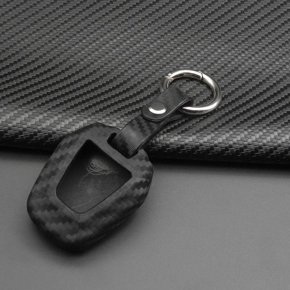 jingyuqin 2Buttons Carbon Silicone Car Key Case For Isuzu DMAX D-MAX Mu-x 2.5 Fob Procted | Автомобили и мотоциклы