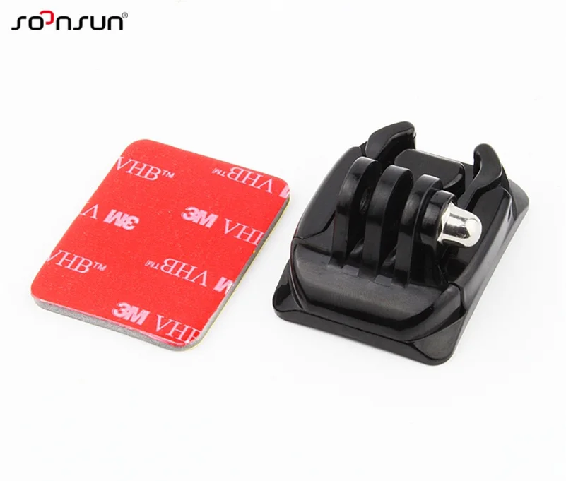 Изогнутое клейкое крепление SOONSUN 3 в 1 + Базовое пряжки наклейка для GoPro Hero 7 6 5 4 SJCAM