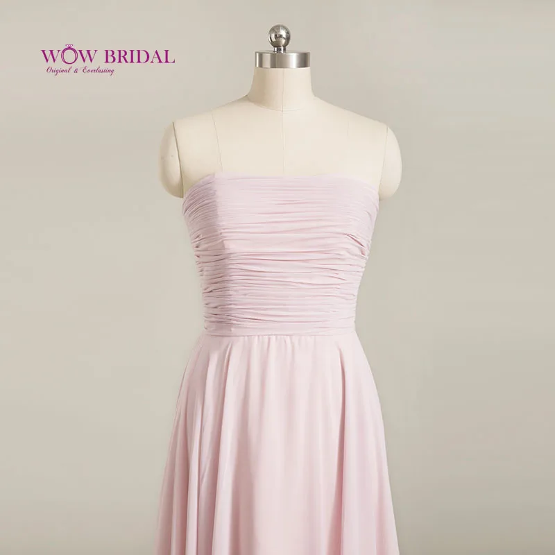 Wowbridal шифоновые платья подружки невесты Длинные Реальные изображения без