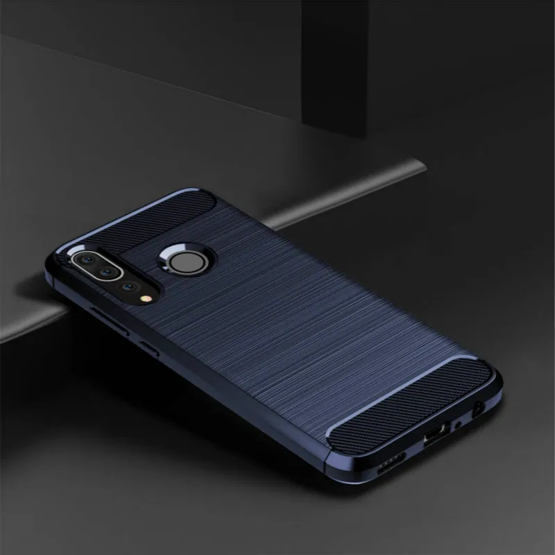 Чехол для Huawei P Smart Z Nova 4 Lite матовый из углеродного волокна мягкий силиконовый