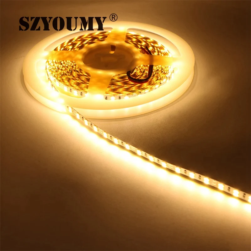 SZYOUMY 3014 Светодиодная лента 5 мм двухрядная 216 светодиодов/м IP20 Гибкая двойная