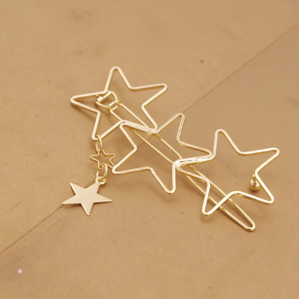 

barrette gold star metal hair clip hairbands 2016 korean hair accessories for women tiara de flores hair ties headdress jewelry