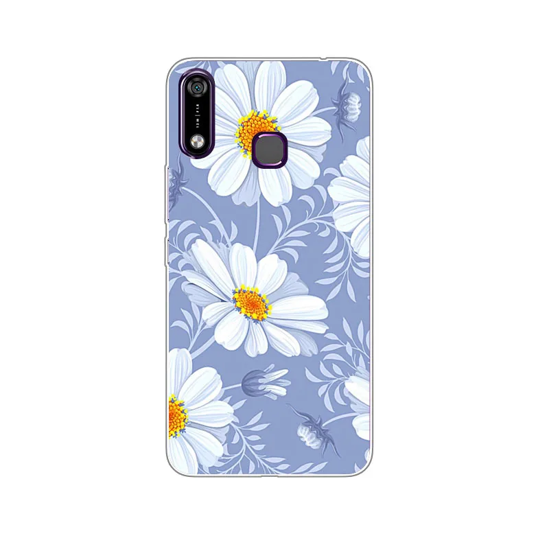 Чехол Infinix Hot 7 X624 мягкий силиконовый чехол из ТПУ с цветочным рисунком для Hot7 X624B