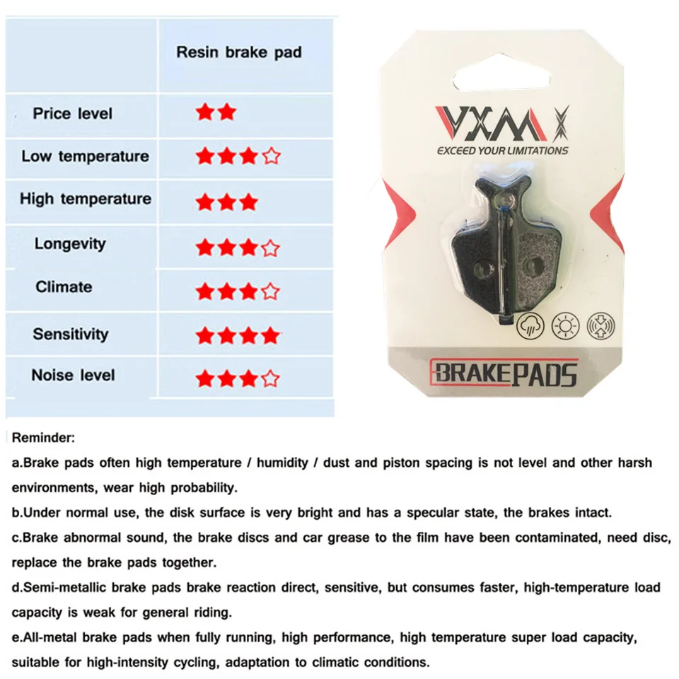 Велосипедные дисковые Тормозные колодки VXM 2 пары для гидравлического дискового
