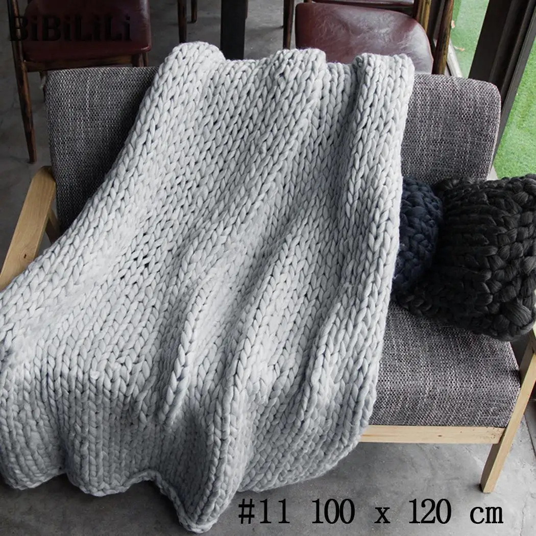 Одеяла розовые сезоны для гостиной дома всей комнаты синяя кровать Вязанная