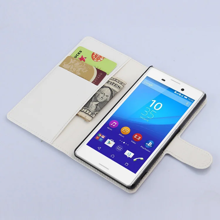 Чехол для Sony Xperia M4 Aqua Dual E2303 E2333 E233 E2312 чехол с откидной крышкой кожаный на