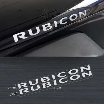 2 шт. спортивный капот двигателя крыло сторона "Rubicon" персонаж Наклейка виниловая для Jeep Wrangler Unlimited TJ JK - Название цвета: full white