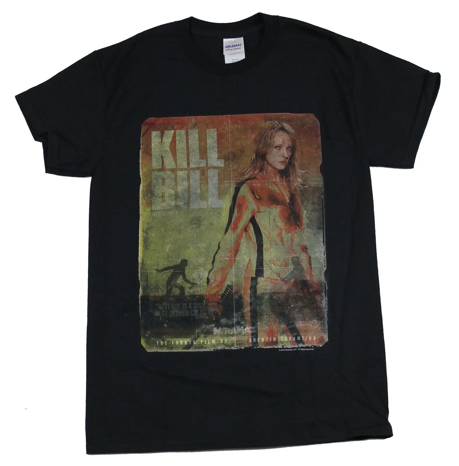 Мужская футболка Kill Bill постеры с потертостями модная повседневная унисекс |