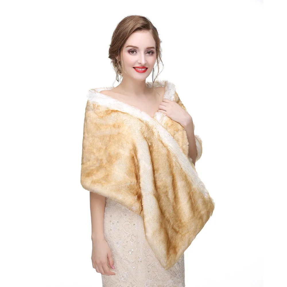 Forevergracedress элегантные мягкие осенне-зимние свадебные обертывания из искусственного меха, куртки-болеро Свадебные пальто шали шарфы PJ422