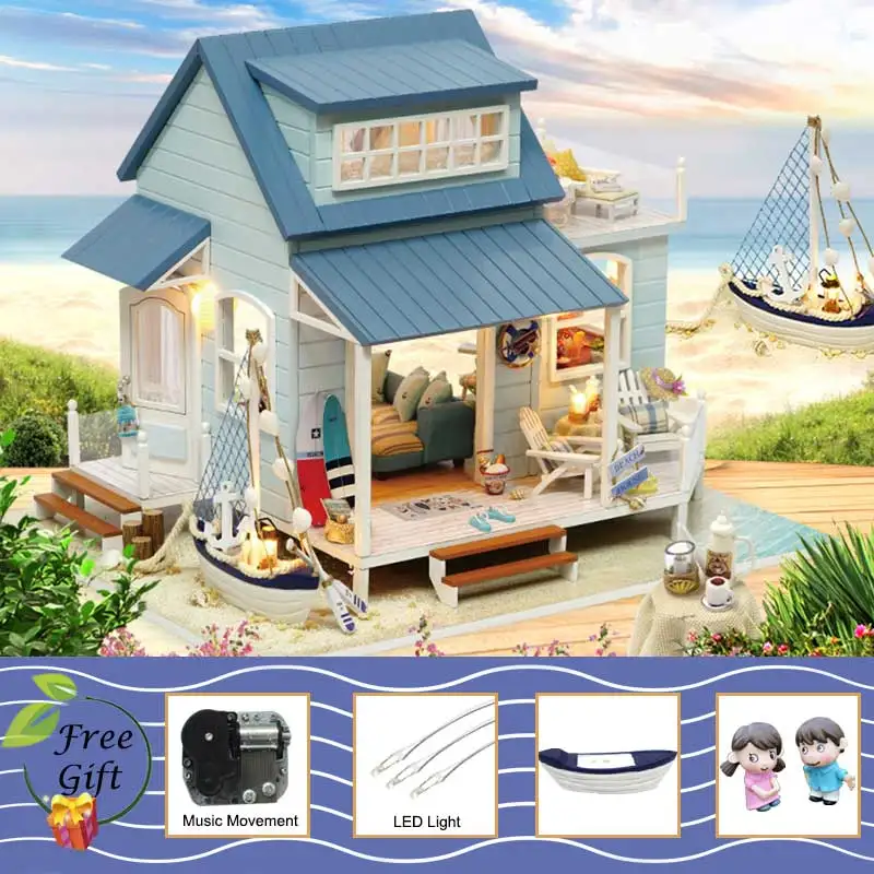 A37C Cutebee кукольный дом мебель миниатюрный кукольный домик DIY миниатюрный дом комната коробка театр игрушки для детей наклейки DIY кукольный домик D - Цвет: A37C
