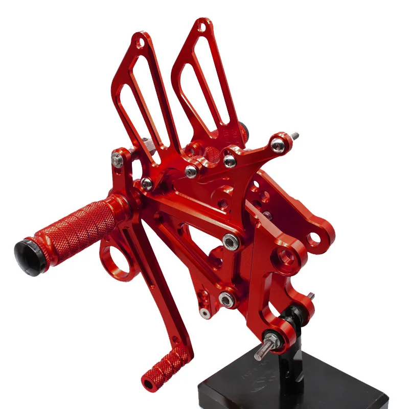 CNC Алюминий мотоциклетные подножки Rest педали Rearset Подножка для Yamaha YZF R125 YZFR 125 2008-2013 2009 2010 2011 - Цвет: Красный