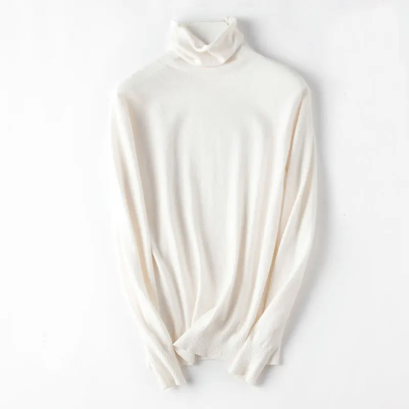 2019 Women Sweater Femme Autumn Turtleneck Long Sleeve White jumper Pullovers Tricot Pull | Женская одежда