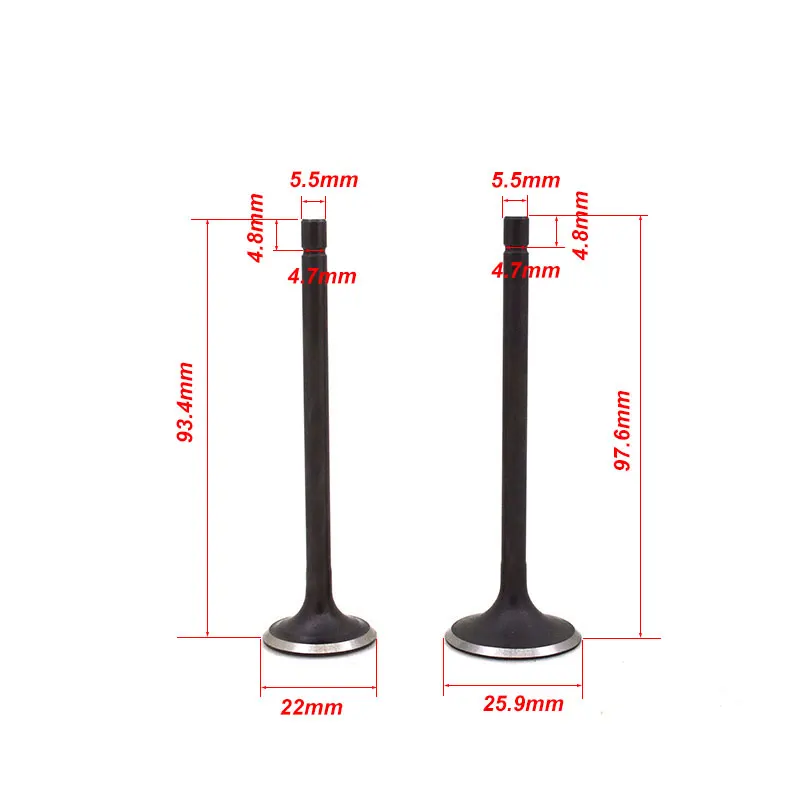 Клапан впускного выхлопного стержня двигателя мотоцикла клапан масляное