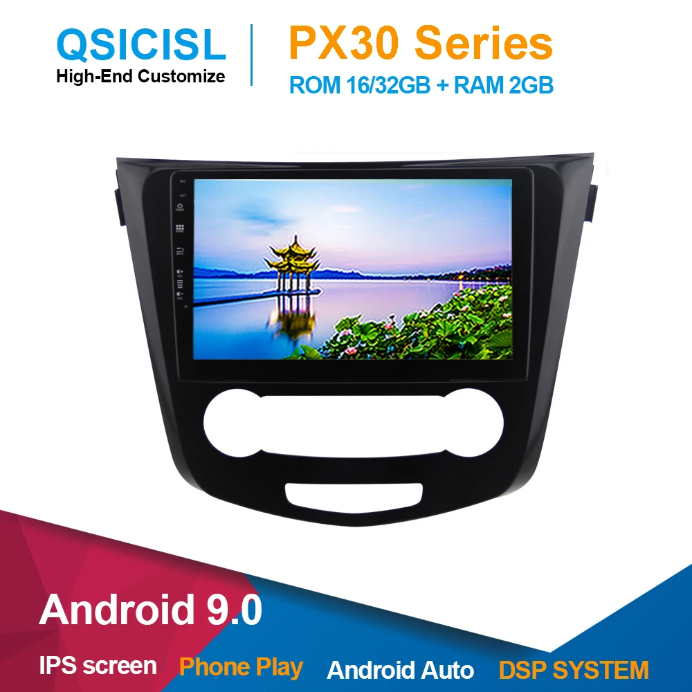 Фото Android 9 0 ips 10 1 "Автомобильный Радио мультимедийный плеер для Nissan Qashqai 2013 2014